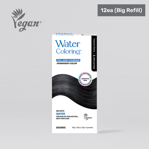 Water Coloring [Natural Black] 12ea (Big Refill)